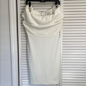 Calvin Klein White Strapless Dress